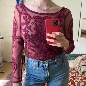 Francesca’s lace long sleeve top